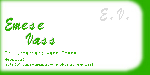 emese vass business card